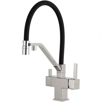 Смеситель для кухни GAPPO G4395-60 с гибким изливом, черный/хром Смеситель для кухни GAPPO G4395-60 с гибким изливом, черный/хром