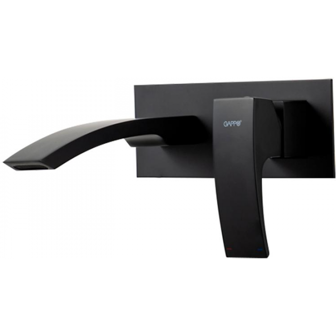 Встраиваемый смеситель для раковины GAPPO G07-6 черный G1007-26
